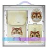 Zestaw prezentowy NIMMY Big Eyed Pet 2.0 Cat 3w1 Khaki 3w1 Torebka na telefon + Portfel + Etui na lokalizator