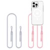 Etui TECH-PROTECT Flexair Chain MagSafe do Apple iPhone 16 Pro Przezroczysto-szaro-różowy