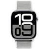 Pasek CRONG Nylon do Apple Watch (38/40/41/42mm) Szary Materiał Stal nierdzewna