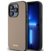 Etui DKNY Grained Metal Logo MagSafe do Apple iPhone 15 Pro Max Beżowy