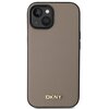Etui DKNY Grained Metal Logo MagSafe do Apple iPhone 15 Beżowy Seria telefonu iPhone