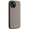 Etui DKNY Grained Metal Logo MagSafe do Apple iPhone 15 Beżowy Model telefonu iPhone 15