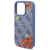 Etui GUESS 4G Flowers Print MagSafe do Apple iPhone 16 Pro Niebieski Dominujący kolor Niebieski
