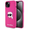 Etui KARL LAGERFELD Silicione Karl Head Print MagSafe do Apple iPhone 15 Fuksja