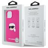 Etui KARL LAGERFELD Silicione Karl Head Print MagSafe do Apple iPhone 15 Fuksja Marka telefonu Apple