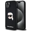 Etui KARL LAGERFELD Silicone Karl Head Print MagSafe do Apple iPhone 15 Czarny