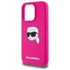 Etui KARL LAGERFELD Silicone Karl Head Print MagSafe do Apple iPhone 15 Pro Fuksja Typ Etui magnetyczne