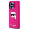 Etui KARL LAGERFELD Silicone Karl Head Print MagSafe do Apple iPhone 15 Pro Max Fuksja Seria telefonu iPhone