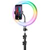 Lampa pierścieniowa CELLULARLINE Selfie Ring Pro Multicolor Czarny Sterowanie bezprzewodowe Tak