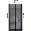 Moskitiera magnetyczna GOCKOWIAK Magic Mesh 100 x 220 Czarny Sposób montażu Taśma rzepowa