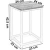 Kwietnik LOFTINSPIRED Arben Rustic 42.5 cm Czarny Materiał wykonania Stal malowana proszkowo
