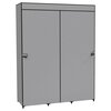 Szafa tekstylna GOCKOWIAK Sonia (175 x 135 x 45 cm) Antracyt Materiał Tekstylina