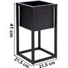 Kwietnik LOFTINSPIRED Concove 41 cm Czarny Materiał wykonania Tworzywo sztuczne