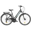 Rower trekkingowy INDIANA X-Road 3.0 D19 28 cali damski Czarno-błękitny Rama Aluminiowa