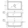 Schemat techniczny zlewozmywaka jednokomorowego o wymiarach 480x810 mm, z widocznymi oznaczeniami wymiarów: 838 mm, Ø3,5", 254 mm, 226 mm, 734 mm, 900 mm, 15 mm, R20. Na rysunku znajdują się przekroje boczne i górne zlewozmywaka oraz mała ikona przedstawi