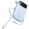 Powerbank BASEUS Qpow 2 10000mAh 30W Niebieski + Kable USB-C Prąd wyjściowy [A] 2.25