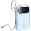 Powerbank BASEUS Qpow 2 10000mAh 30W Niebieski + Kable USB-C Prąd wyjściowy [A] 2.5