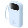 Powerbank BASEUS Qpow 2 10000mAh 30W Niebieski + Kable USB-C Prąd wyjściowy [A] 3