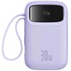 Powerbank BASEUS Qpow 2 10000mAh 30W Fioletowy + Kable USB-C