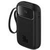 Powerbank BASEUS Qpow 2 10000mAh 30W Czarny + Kable USB-C Prąd wyjściowy [A] 3