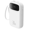 Powerbank BASEUS Qpow 2 10000mAh 30W Biały + Kable USB-C Prąd wyjściowy [A] 2.5