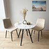 Stolik kawowy EHOKERY Paris Black DTW 80 cm Marmur Biały Szerokość [cm] 80
