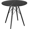 Stolik kawowy EHOKERY Paris Black DTW 80 cm Marmur Czarny