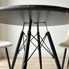 Stolik kawowy EHOKERY Paris Black DTW 80 cm Marmur Czarny Kółka Nie