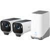 Zestaw kamer EUFY eufyCam S3 Pro Zewnętrzna, Wi-Fi (2 szt.) + Stacja bazowa Łączność Wi-Fi 4 (2.4 GHz)