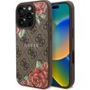 Etui GUESS 4G Flowers Print MagSafe do Apple iPhone 16 Pro Brązowy