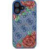Etui GUESS 4G Flowers Print MagSafe do Apple iPhone 16 Niebieski Seria telefonu iPhone