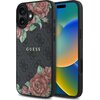 Etui GUESS 4G Flowers Print MagSafe do Apple iPhone 16 Czarny