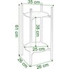 Kwietnik LOFTINSPIRED Samir 70 cm Czarny Głębokość [cm] 35