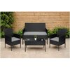 Zestaw mebli ogrodowych GOCKOWIAK Magnolia 066326MG Kolor Czarno-szary