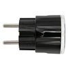 Czarne inteligentne gniazdko SHELLY Plug S MTR Gen3 Wi-Fi z dwoma metalowymi bolcami. Na górnej części widoczny jest tekst: "Manufacturer: Shelly Europe Ltd, 103 Glavni vlez B, 1407 Skopje, R. North Macedonia, 12A, 2500W (resistive), WiFi 2.4 GHz".