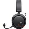 Czarne, nauszne słuchawki bezprzewodowe z mikrofonem, z widocznym logo "beyerdynamic" na pałąku oraz oznaczeniami "wireless MMX 200" na nauszniku. Słuchawki mają nowoczesny design z matowym wykończeniem.