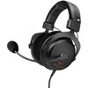Czarne słuchawki nauszne z mikrofonem na elastycznym pałąku, z widocznym logo "beyerdynamic" oraz napisem "MMX 300 PRO" na jednej z muszli. Pałąk słuchawek jest wyściełany, a na muszli znajduje się oznaczenie "R".