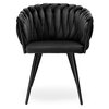 Krzesło EHOKERY Aston Velvet Czarny Materiał Metal