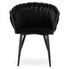 Krzesło EHOKERY Cofton Black Velvet Czarny Materiał Metal