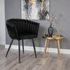 Krzesło EHOKERY Cofton Black Velvet Czarny Rodzaj krzesła Welurowe