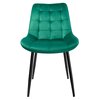 Krzesło EHOKERY Norman Velvet Ciemnozielony Materiał Metal