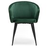 Krzesło EHOKERY Hampton Velvet Ciemnozielony Materiał Metal