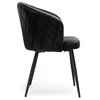 Krzesło EHOKERY Hampton Velvet Czarny Materiał Welur