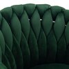 Krzesło EHOKERY Cofton Chrom Velvet Ciemnozielony Styl Glamour