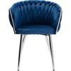 Krzesło EHOKERY Cofton Chrom Velvet Granatowy Materiał Metal