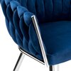 Krzesło EHOKERY Cofton Chrom Velvet Granatowy Styl Glamour