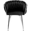 Krzesło EHOKERY Cofton Chrom Velvet Czarny Materiał Metal