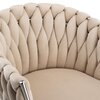Krzesło EHOKERY Cofton Chrom Velvet Beżowy Styl Glamour