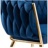 Krzesło EHOKERY Cofton Gold Velvet Granatowy Styl Glamour