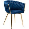 Krzesło EHOKERY Cofton Gold Velvet Granatowy Szerokość [cm] 60